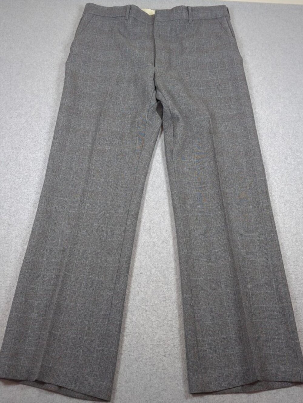 Vintage John Blair Dress Pants Men's 36x32 Gray Flat Front Made in USA
